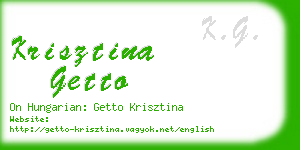 krisztina getto business card